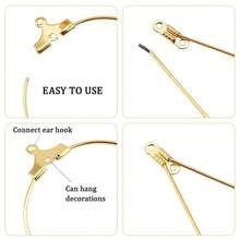 QIAO DIY Earring-Making Kit, Including Hoop, Teardrop, And Triangle Earring Settings, Ear Hooks, And Ear Backs, Suitable For Handmade Jewelry Crafting. - Multicolor - View 5