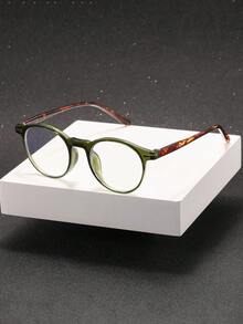 1 Pair Men's Round Frame Non-Prescription Glasses, Suitable For Daily Life, Back To School Essentials, Office, Street Photography, Fits All Face Shapes - Clear - View 4