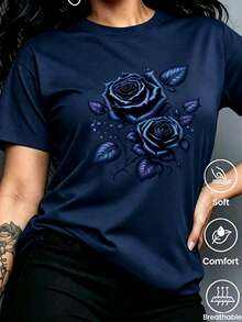 Women T-Shirts - 藏藍色1 - 查看 1