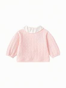 Balabala Jaket Kasual Anak Perempuan Gaya Manis Ringan Mantel Lembut untuk Pemakaian Sehari-hari di Musim Gugur - berwarna merah muda - View 2