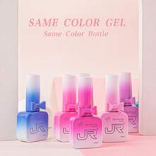 JR 9件組 15ml 釉面彩色 UV 凝膠指甲油套組 LED 浸泡式卸除 家用 DIY 3D 凝膠美甲 女孩禮物 - 彩色 - 查看 7
