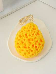 1pc Honeycomb Super Soft Bath Sponge, Unisex, Gentle Design, Easy To Use, Durable Material, Bathing Essential, Perfect Gift For Self-Care Enthusiasts - Multicolor - View 5