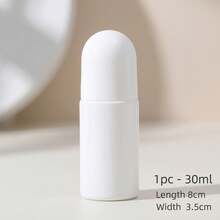 5件/3件/2件/1件－50ml/30ml可重複填充滾珠瓶，可重複使用、防漏、輕巧便攜。適用於精油、香水油、DIY除臭劑和液體調配。適合旅行、度假、健身包、辦公室使用及居家收納 - 白色 - 查看 14