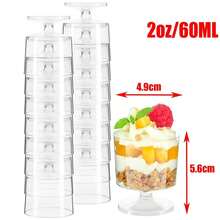 60ml 90ml 100ml 150ml Clear Slanted Dessert Cups, Mini Plastic Mousse Pudding Cups, Parfait Yogurt Containers, Suitable For Jelly, Ice Cream, Fruit, Cake, Snack Appetizer Service Cups, Wedding, Birthday Party, Catering, Buffet Dessert Display - Multicolor - View 18