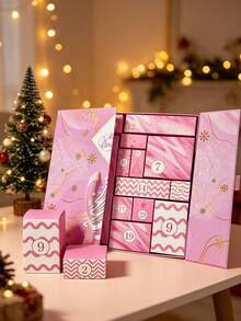 ChristmasDecorations,1 Set Christmas Countdown Calendar,Blue/Pink/Green/Red,Includes 24 Cardboard Treasure Boxes,Can Be Used To Fill Countdown Calendar Storage Boxes,Perfect Choice For DIY Gifts And Holiday Decorations - View 4