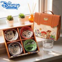 Disney Cartoon 4-Piece Ceramic Rice Bowl Gift Set, Cute Woody, Buzz Lightyear, Jessie, Alien Tableware, Family Kitchen Daily Use Tableware, Birthday And Holiday Gift - Multicolor - View 2