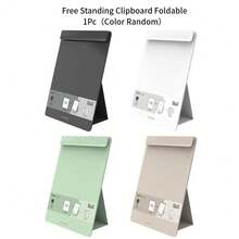 1Pc Free Standing Clipboard Foldable And Desktop Document Stand With Adjustable Buckles Metal Clip A4 File Folder Writing Board And Document Holder For School Classroom Office Business Use, Back To School Supplies (Color Random) - Single Piece - View 11
