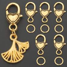 105pcs/210pcs DIY Jewelry Clasp Parts Including Heart-Shaped Lobster ...
