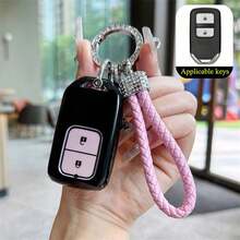 1 Pc TPU Car Remote Key Protective Cover With Keychain, Suitable For Accord Civic CR-V Pilot Ridgeline Odyssey Passport Models - A - View 16