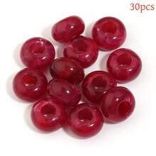 30pcs Acrylic Cloud Mist Solid Color Abacus Beads, Large Hole Wheel Beads, Handmade DIY Bracelet Necklace Earring Jewelry Materials, Craft Phone Chain Keychain Making Materials - Multicolor - View 19