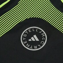 Adidas Women's Comfortable Running Sports Crew Neck Short Sleeve T-Shirt Spring Summer IZ0169 - Black/Semi-fluorescent Green - View 5