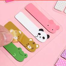 5pcs Colorful Fluorescent Index Tabs Cartoon Animal Letter Number Page Divider PET Writable Sticky Notes Notebook Classification Labels Bookmark Indicator Stickers Student Stationery Back To School Essentials - one-size - View 4