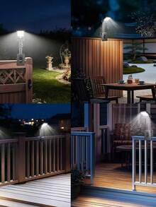 2pcs Adjustable Solar Clip Lights RGB 4 Color Changing Solar Outdoor Spotlight With Remote Control, All-Weather IP65 Waterproof Auto Charging Solar Landscape Lights, Suitable For Fence, Tree, Patio, Backyard Decoration - IP65 Standing Floor Lamp With 4-color Light - View 7