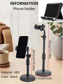 1pc/2pcsAdjustable Height Phone Stand, 360° Rotatable Desktop Phone Holder, Universal Cell Phone Mount For Live Streaming, Video Calls & Watching - Multicolor - View 11