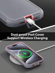 3-In-1 Shockproof Phone Case With Multi-Layer Composite Structure Design, Featuring Excellent Shock Absorption, Anti-Slip And Scratch-Resistant Performance, Providing Comprehensive Protection For Phone Body. Suitable For Mainstream Smartphone Models, Ideal Holiday Gift With Practicality And Quality - Light Gray Powder - View 5