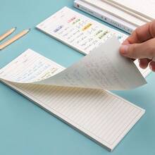50 Sheets Simple Mini Long Size Pocket Notebook, Portable Student Notepad For School Office Daily Note Taking Journal Memo Planner Stationery Supplies - one-size - View 8