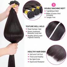 BINF Unprocessed Virgin Straight Blended Hair Bulk 8-16 Inch Double Weft Blended Hair Weaving Natural Raw Blended Hair Extensions For Women Hairstyle 10g/PCS - S1 - View 6