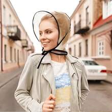 Transparent, Reusable Rain Hat With A Wide Brim, Suitable For Women's Outdoor Travel, Hiking, Gardening, Shopping, And Beach Protection. - Multicolor - View 3