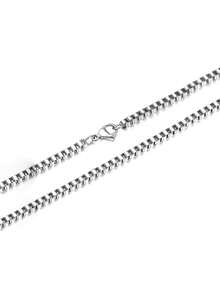 5pcs 2mm Silver Square Box Necklace Chain, Stainless Steel Hypoallergenic Durable Material, Elegant Jewelry Chain Suitable For DIY Accessories, Minimalist Charm Necklace For Men And Women, Suitable For All Seasons. Perfect For Daily Outings, Gatherings, And Parties. - Steel - View 7