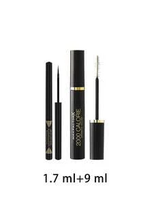 Max Factor [حزمة] آيلاينر سائل مطفي مقاوم للماء Masterpiece 01 أسود 1.7 مل + ماسكارا 2000 Calorie أسود 9 مل - 01 أسود+أسود - مشاهدة 2