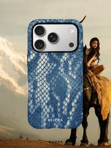 GIIPPA 1 قطعة غطاء هاتف بتصميم نمط الثعبان الأزرق لهاتف 17 Pro Max، متوافق مع هاتف 16 Pro Max و 15 Pro Max و 14 Pro Max، غطاء هاتف بأسلوب كوري راقي وعصري وممتع، متوافق مع 11/12/13/14/15/16 Pro Max Plus، تصميم أنيق مناسب للرجال والنساء، هدية مثالية للصديقة في عيد الميلاد وعيد الحب وعيد الفصح وموسم الزفاف وعيد الميلاد! - الأزرق - مشاهدة 8