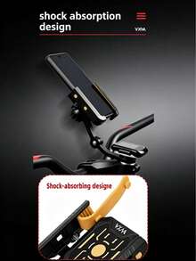 VXM 1pc Bicycle Phone Holder, Mountain Bike Road Bike Cycling Navigation Electric Bike Anti-Shake Handlebar Phone Mount - Multicolor - View 8