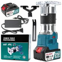 JSD-HOPE 21V Cordless Lithium Wood Router, 4.0Ah Li-Ion Battery, 30, 000 Max RPM, 1-6 VariableSpeeds, Brushless Motor For Woodworking EdgeTrimming, Grooving & DIY Projects - US A Type Plug(110-127V) - View 1