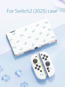 Protective Case Compatible With Switch 2 (2025), Blue Polka Dot Bow Pattern Protective Case, Compatible With Switch 2/Switch NS/Switch OLED/Lite, Switch Game Console Accessories, Full Set, Storage Bag, Card Slot Dock Shell, Best Gift Compatible With Switch Players - Multicolor - View 14
