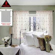 1 pièce ou 2 pièces, rideau transparent minimaliste à pois rose clair avec pompons COSENNATUR, rideau de cuisine, poche à tringle, facile à accrocher, léger et doux, tissu en polyester, utilisation toute saison, lavable, plusieurs tailles et scènes applicables, convient pour la chambre, le salon, la cuisine, la salle à manger, la salle de bain, le bureau, la terrasse extérieure, la chambre de princesse, la décoration de la maison pour la saison des mariages - Rose pâle - Voir 29