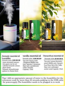 180ml Car Humidifier, Auto Shut-Off, USB Powered, 2 Mist Modes, Ultrasonic Quiet, Aromatherapy Diffuser, LED Light. Black/White, 6 Fragrances. Suitable For Car/Office/Bedroom/Hotel. Combo Set. Car Accessories. - A - View 25