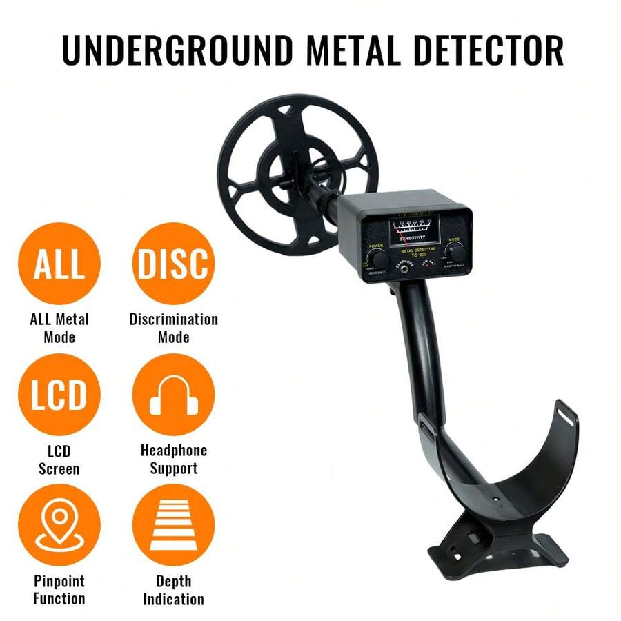 1pc Underground Metal Detector, Adjustable Tracker, Precise Positioning Outdoor Treasure Hunting Gold Prospecting Deep Detection Equipment - Multicolor - View 1