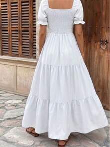 Women Long Dresses - White - View 3
