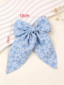 4-Piece/Set Flower Bow Hair Clip, Gentle And Sweet Hair Accessory (Color Random) - Multicolor - View 5