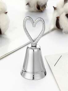 8pcs Elegant Silver Bell Business Card Holders, Premium Silver Finish Design, Suitable For Restaurant Menus, Weddings, Party Decor, Receptions And More - Multicolor - View 5