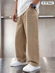 Boys' Fashion Casual Denim Long Pants, Spring/Autumn And Winter New Style - Khaki - View 6