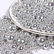 130g/4.59oz Silver Cake Decoration Pearls, Cake Decoration Ornaments, Ice Cream, Cupcake, Baking, Cake Decoration, Wedding, Birthday Party, Christmas Party Dessert Decoration, For Decorative Use Only, Non-Edible - Multicolor - View 3