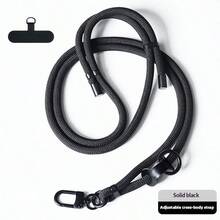 Lanière de téléphone bandoulière réglable, chaîne de téléphone flexible anti-perte, accessoire universel pour smartphone, anneau de porte-clés pratique, corde d'escalade tressée en polyester, anti-chute pour sports de plein air, randonnée et course - Multicolore - Voir 14