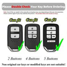 1 Pc TPU Car Remote Key Protective Cover With Keychain, Suitable For Accord Civic CR-V Pilot Ridgeline Odyssey Passport Models - A - View 4