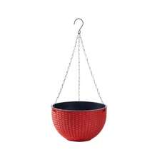 Plastic Woven Hanging Planter Basket Wall-Mounted Hanging Pot For Spider Plant, Pothos, Succulents, Thickened Resin For Balcony - New Model - View 12