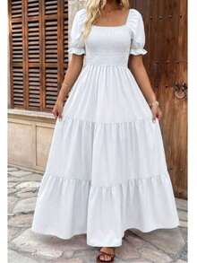 Women Long Dresses - White - View 5