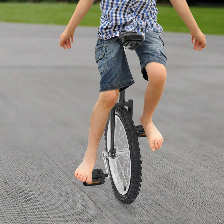 YIYIBYUS Adjustable Exercise Unicycle 18inch Outdoor Unicycle One Wheel Bike - Black - View 1