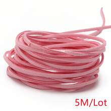 WGRXIRANYKM 5/10/20M Korean Velvet Leather Cord Double-Sided Velvet DIY Handmade Jewelry Accessories Woven Bracelet Necklace Rope - Korean Wool Yarn - View 34