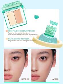 JUDYDOLL MINI HIGHLIGHT&CONTOUR 限定迷你口袋糖果系列 柔光高光修容影修容鼻影盤 - #05 Mini Brightening Duo - 查看 4