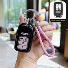 1 Pc TPU Car Remote Key Protective Cover With Keychain, Suitable For Accord Civic CR-V Pilot Ridgeline Odyssey Passport Models - A - View 10