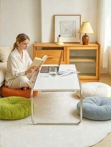 1pc Multifunctional Round Floor Mat, Solid Color Thickened Tatami Mat, Suitable For Living Room, Balcony, Bay Window, Shoe Mat, Chair Cushion, Breathable Meditation Mat, Enhances Zen Space Atmosphere, Perfect For Floor Mat, Seat Cushion, Matching Living Room Leisure Area To Create Cozy Reading Corner, Best Home Textile And Room Decoration - Multiple Styles - View 4