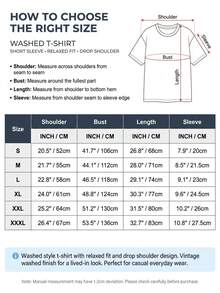 1pc 2026 Unisex Oversized Acid Wash T-Shirt Retro Abstract Graffiti Print Daily Wear Tropical Outfits Fathers Day Gift Summer Tops Mens Clothes Ropa D - S - 查看 4