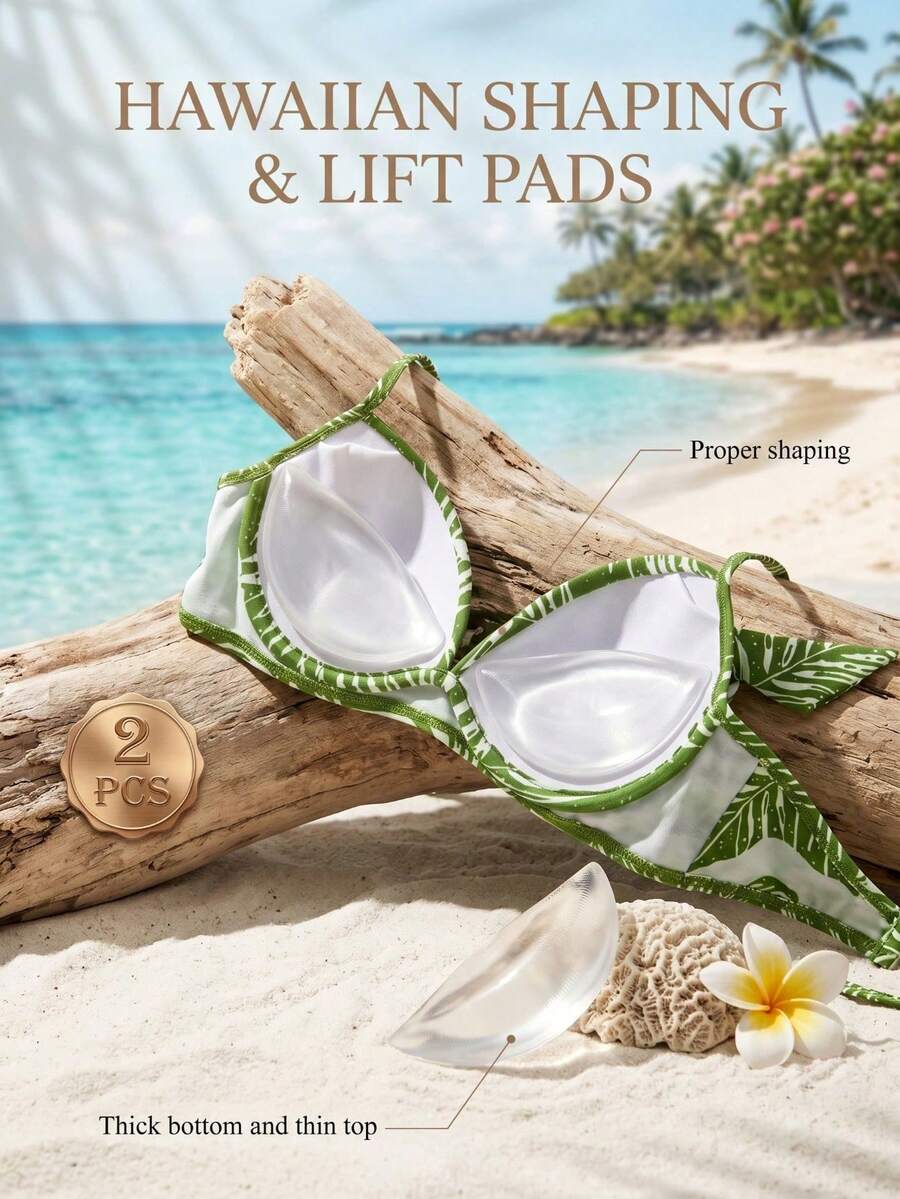 Women's Silicone Bikini Bra Pads, Transparent Invisible Lingerie Inserts, Body Filler Pads, Small Breast Enhancer Pads - Multicolor - View 1