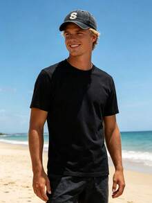 1Pc Unisex A-Z Letter Outdoors Fashionable Leisure Washed Baseball Cap, Adjustable Outdoor Sun Protection Casual Hat,Suitable For Daily Matching - Black - View 7