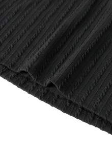 Camvyn Men's Summer Casual Versatile Jacquard Slim Fit Short Sleeve Polo Shirt - Black - View 6