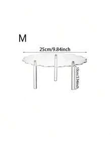 Soporte Redondo para Pastel de Mesa de Postres Decorativo, Estante de Exhibición de Acrílico, Decoración de Cristal Transparente para Cumpleaños y Bodas - Blanco - Ver 6
